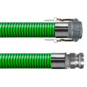 BadgerFlex Green 3 in. Liquid Suction Hose w/ Female Coupler x Male Adapter Ends